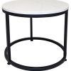-Custom Stone Top Table Black Frame Big_ISA International