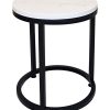 Custom Stone Top Table Black Frame Small_ISA International