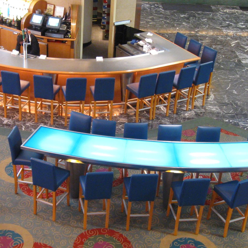 Location: Marriot Marquis, Times Square. New York City.Barstool(s): 1523 Cypress