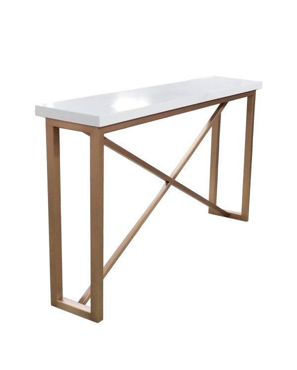 Custom Stone Table With Metal Base 2