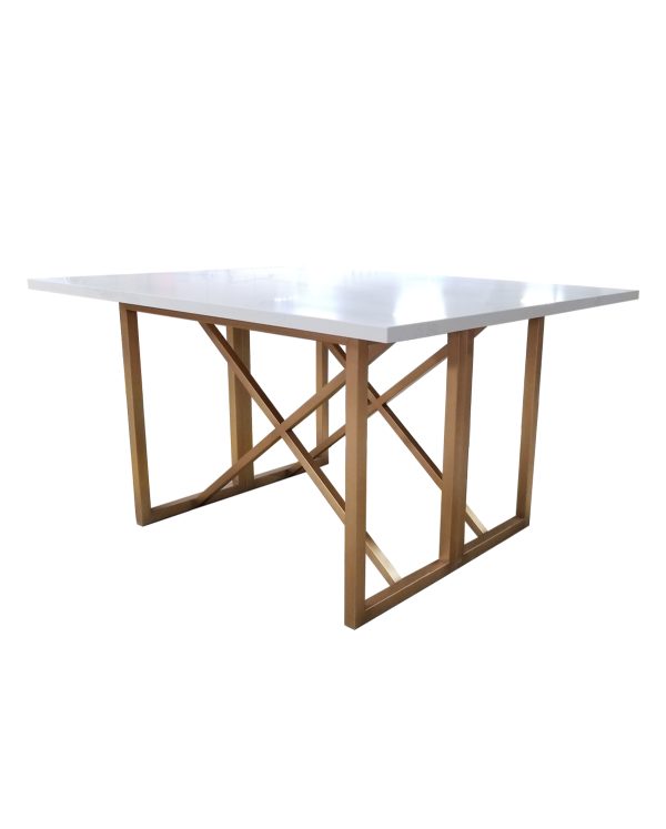 Custom Stone Table With Metal Base 1