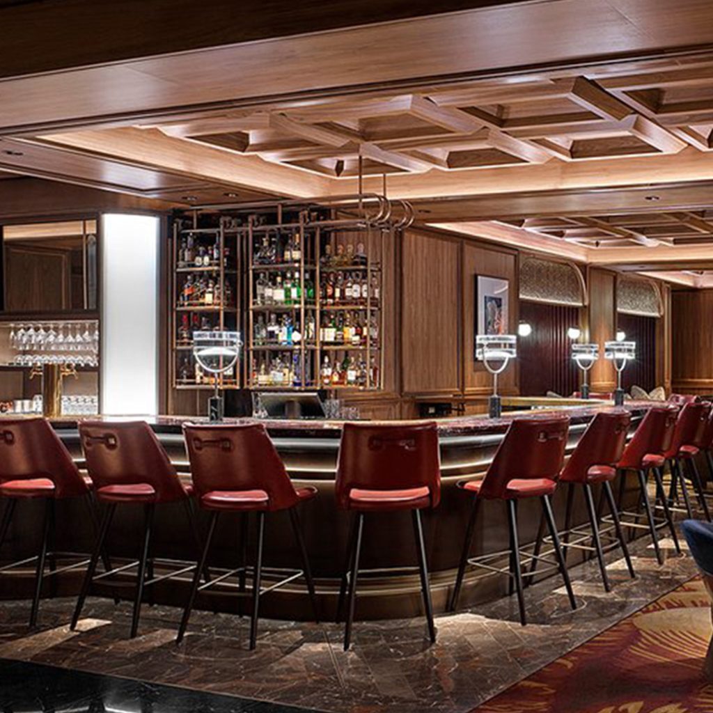 Location: Toronto, ONDesigner: Rockwell NYChair(s):441 Blake Arm Custom Balthazar 830-TWLG BalthazarStool(s):1904-TWLG Brando Bar