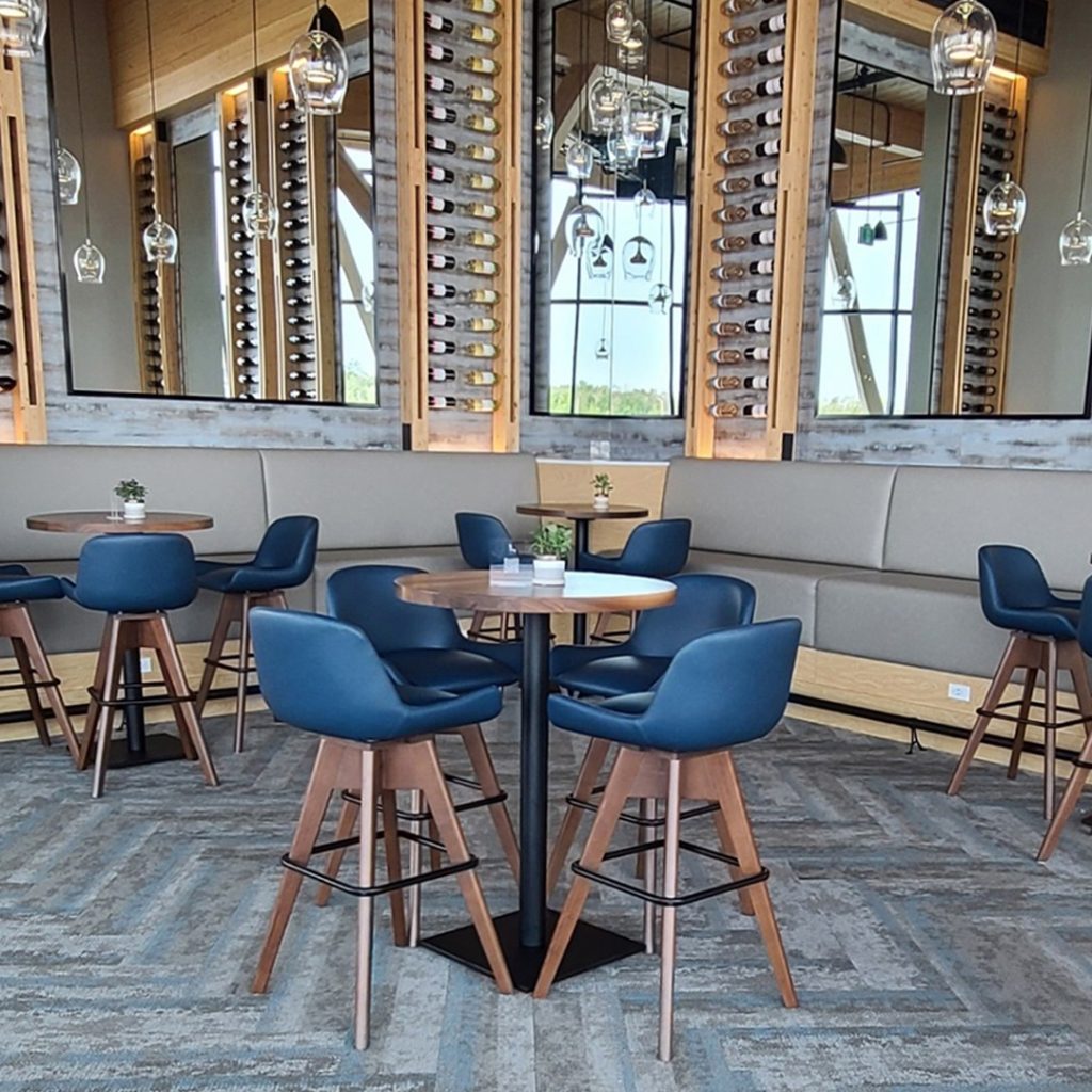 Location: Innisfil, ONDesigner: Nicholls & AssociatesChair(s):879-PLGB Alexandria ArmStool(s):1813-WSB Pamplona Bar